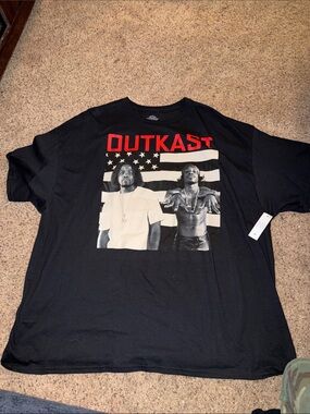 Outkast Black Graphic Short Sleeve Tee - Black/Red